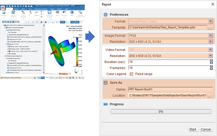 Simulation reports – precise and customized