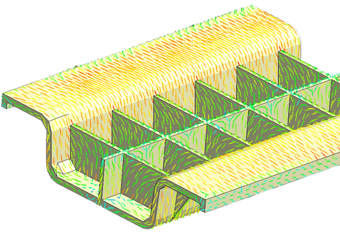 Simulation of fiber reinforced composites